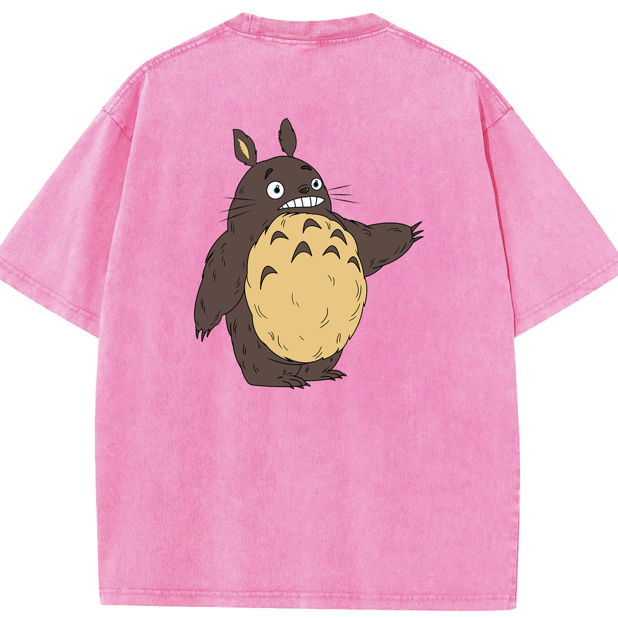 （画像用） となりのトトロ 草壁メイ 草壁サツキ My Neighbor Totoro Satsuki Kusakabe Mei Kusakabe 綿100% ヴィンテージ風 半袖Tシャツ（背面プリント）